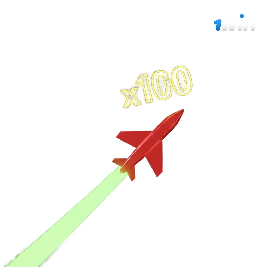 1win Aviator game screen with a red plane, rising multiplier chart, and cash-out buttons on a minimalist interface.