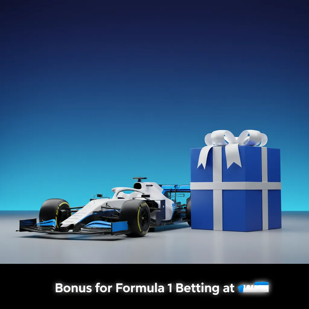 1win Formula 1 betting welcome bonus banner: matched first deposit up to a cap for F1 markets; terms and time limits apply.