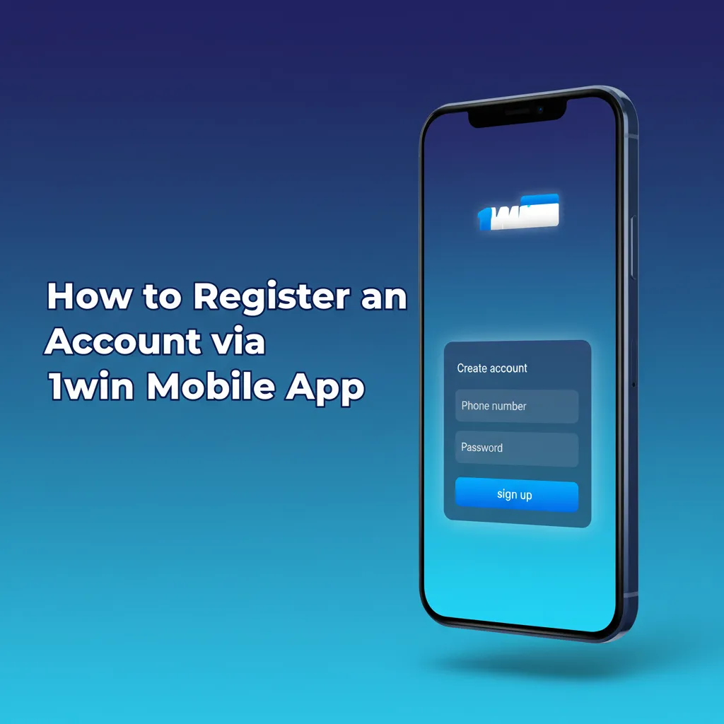 1win mobile app registration: tap Sign Up, choose phone/email, enter details, set INR, accept T&Cs, add promo code, finish.