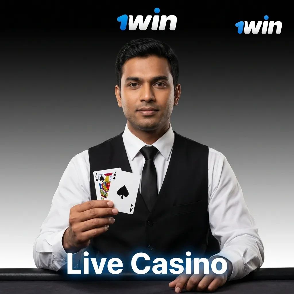 Professional live casino dealer at gaming table