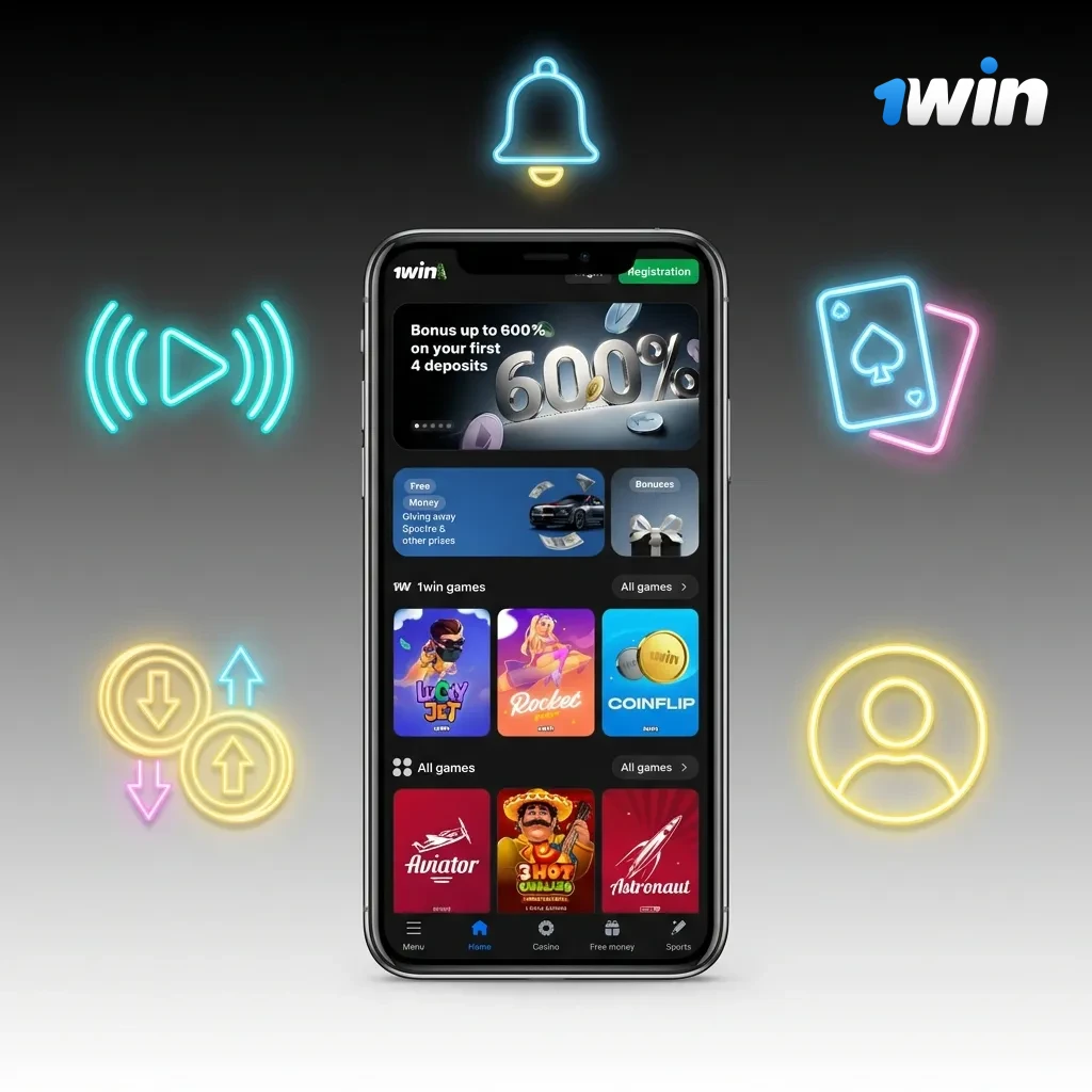 1win mobile app interface&nbsp;